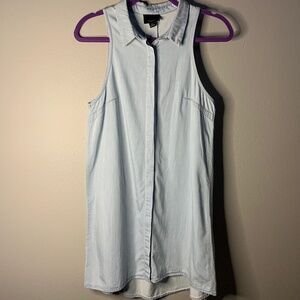 Anthropologie Lumiere Dress M Sleeveless Summer Cruise Cotton Tencel Beach Wear